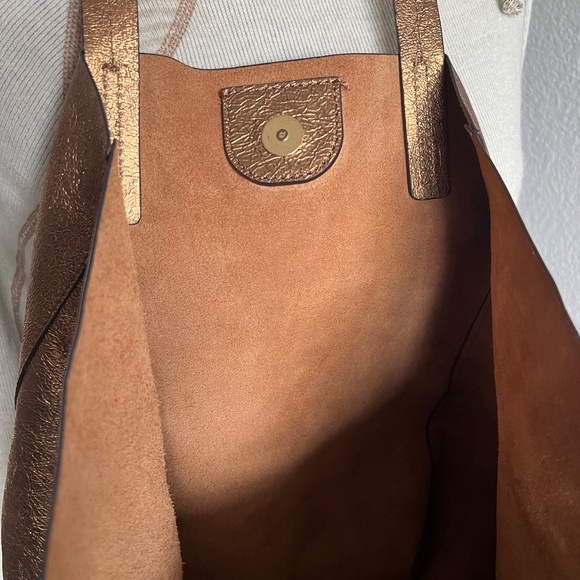 Banana Republic Gold Shiny Tote Bag - Picture 9 of 11